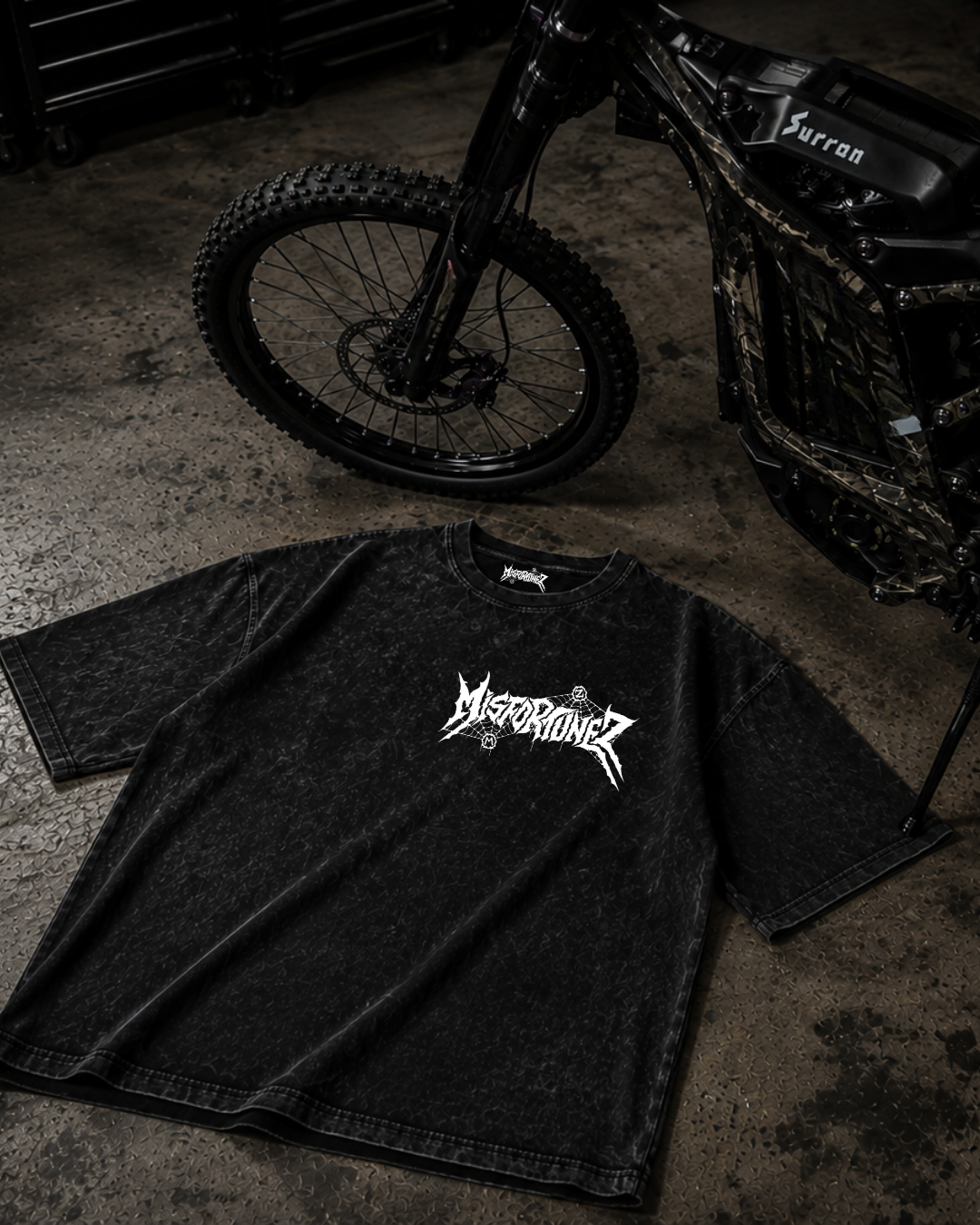 Misfortunez  Snow Washed T Shirt - Black/White
